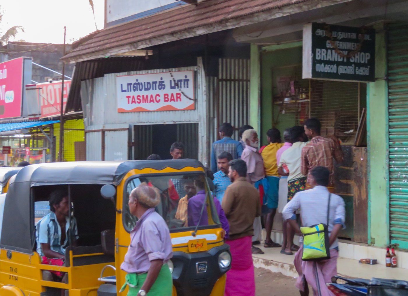 An Alcoholics Anonymous poster outside the hospital (left). Increasing alcoholism among the tribal communities has contributed to malnutrition