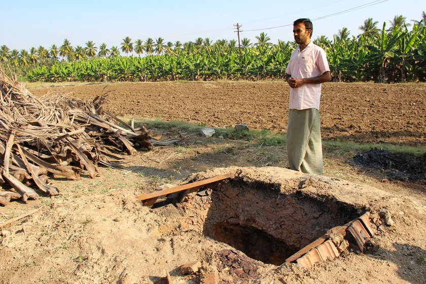 The purpose-built pit for boiling the turmeric