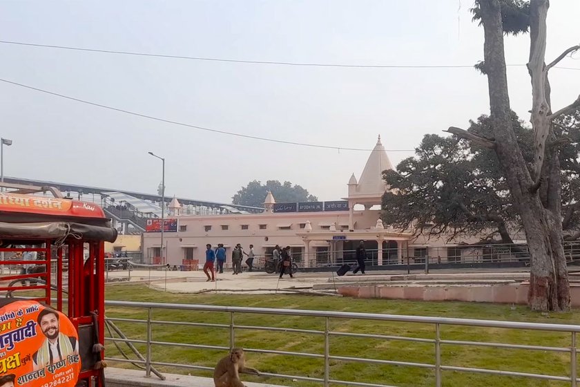 Right: the renovated Ayodhya railway station. This week, the state budget announced more than Rs. 1,500 crore for infrastructural development in Ayodhya including Rs. 150 crore for tourism development and Rs. 10 crore for the International Ramayana and Vedic Research Institute