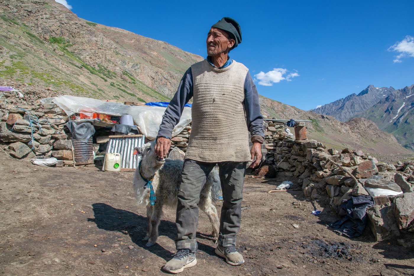 The 69-year-old Sonam Motup from Abran village has been tending to approximately 120 yaks for a few decades now
