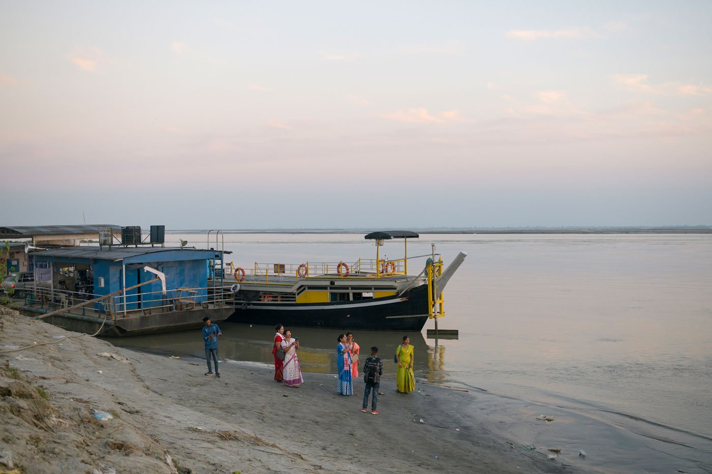 The Raas festival draws pilgrims and tourists to Majuli every year. The Kamalabari Ghat situated on the Brahmaputra river, is a major ferry station and is even busier during the festival