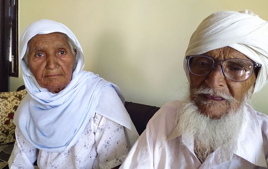 Bhagat Singh with his wife Gurdev Kaur at their home in Ramgarh. Right: He has sold off his 12-bore gun as, he says, now even ‘a child could snatch it from my hands’