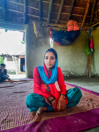 Initially, few girls would turn up for the basti classes, but the situation is changing, with Ramzano (left) and Nafeesa Bano (centre) among those who now attaned. Right: Rafeeq, a Van Gujjar child, at the learning centre