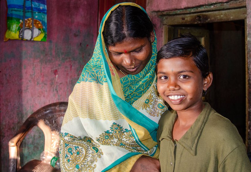 Devshala’s eyes fills with tears as her daughter Varsha is ready to go back to the academy after her holidays.