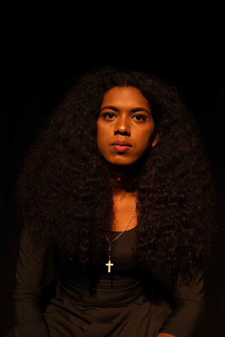 Left: A portrait of Nishathana Johnson, an analyst in a private company, and a theatre artist. “This play not only brings to light the sufferings and pain of trans persons, but depicts the lives of those who have died fighting for their rights.'