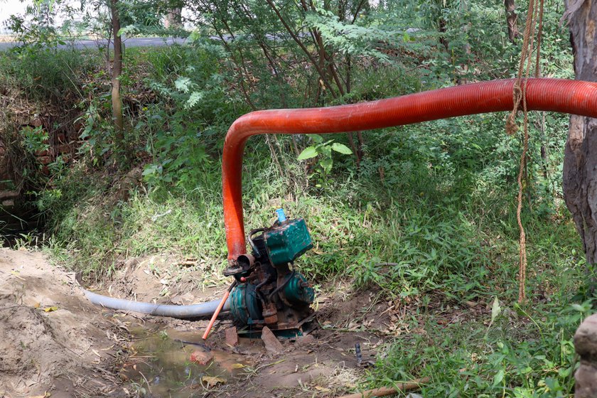 Right: The water pump used on the Gurpal’s farmland