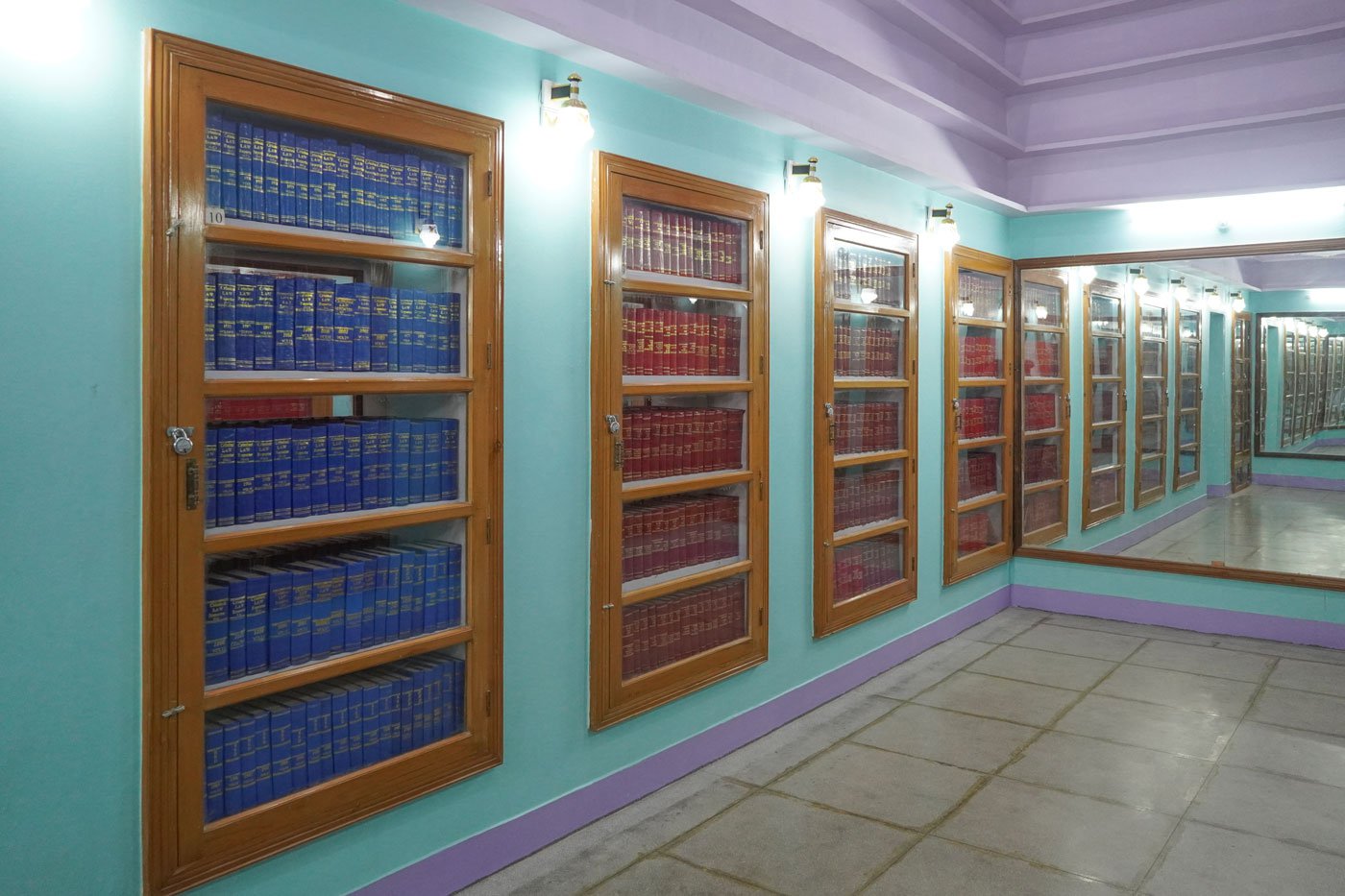 The library is spread across 15,000 square feet; its narrow corridors are lined with 562 cupboards that hold over two lakh books