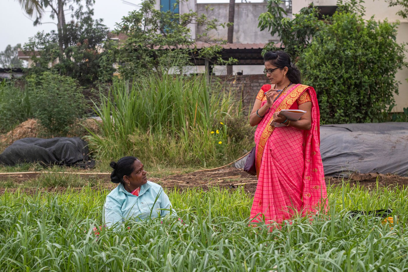 ASHA worker Maya Patil spends much of her time talking to women in the community about their health