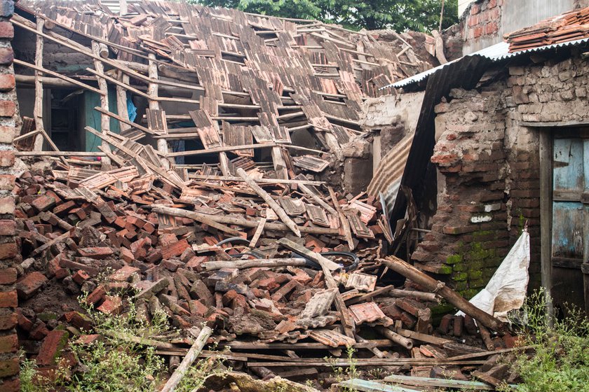 'This year [2021], the floods were worse than 2019' says Bajrang, and the water once again caused widespread destruction in Juney Pargaon village