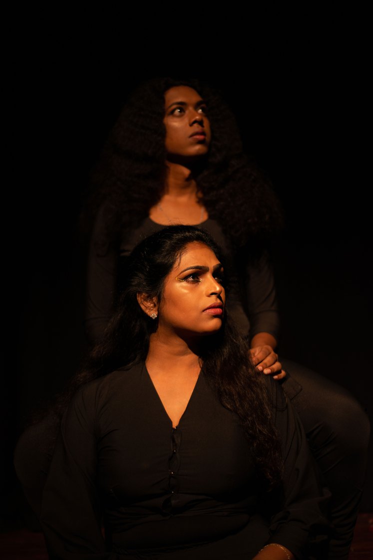 Nishathana Johnson and Ajitha Y. in the play.