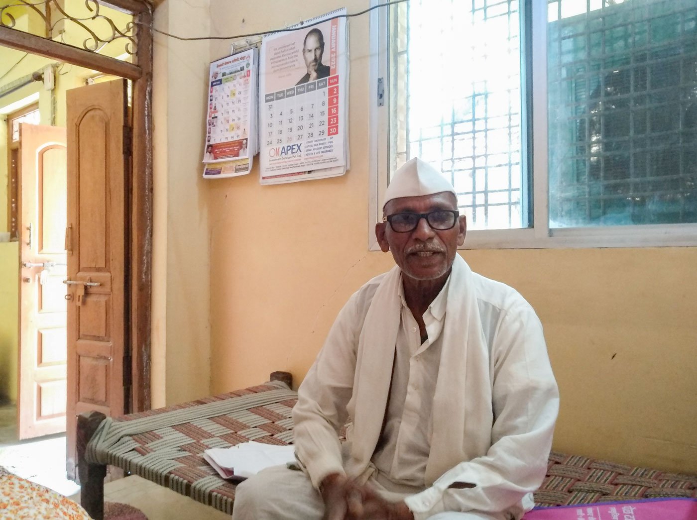 Badkhal at his home in Bhadravati tehsil of Chandrapur district