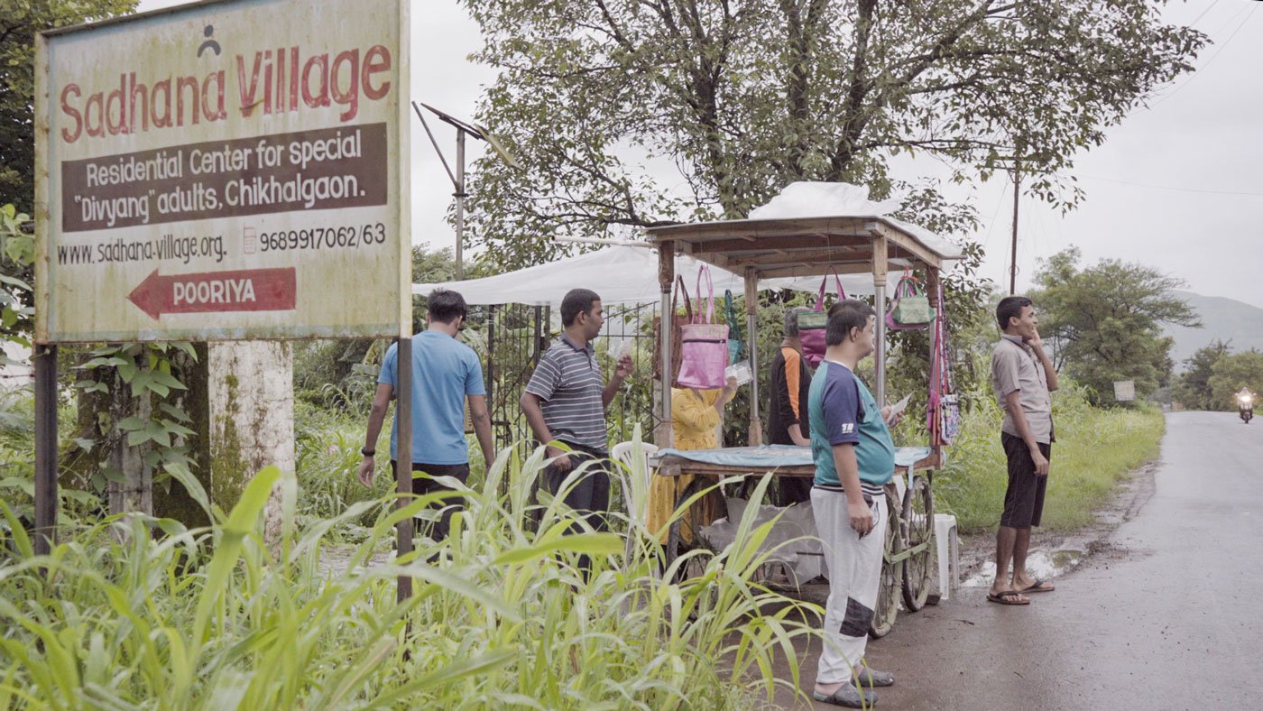 A stall set up by special friends living at Sadhana Village selling rakhi and other handmade items like handbags and pouches made by them. ‘They like to make things with their hands,’ says Kanchan Yesankar, a social worker and teacher