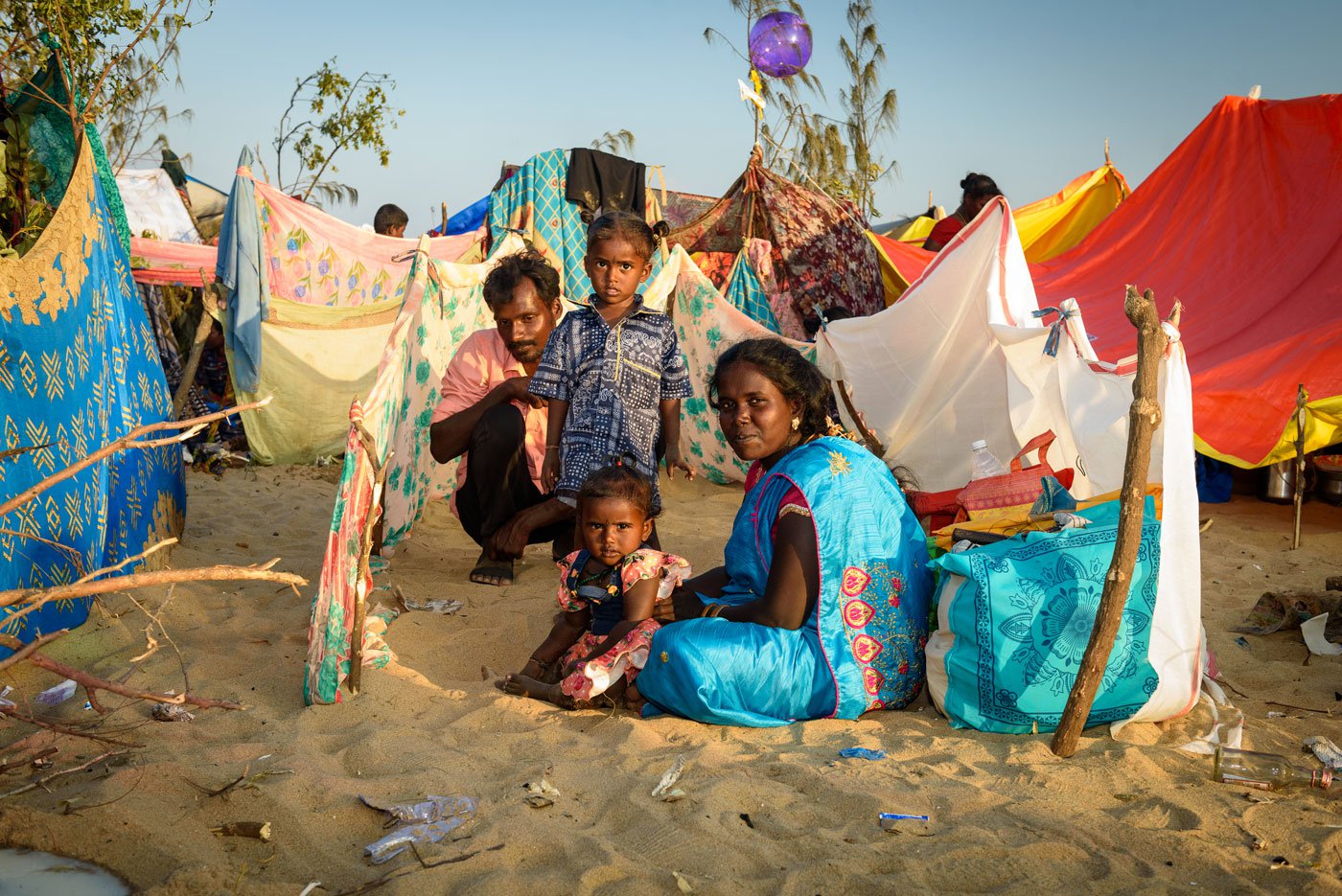After spending a few days at the beach, the Irulars will wrap up their tents and head home