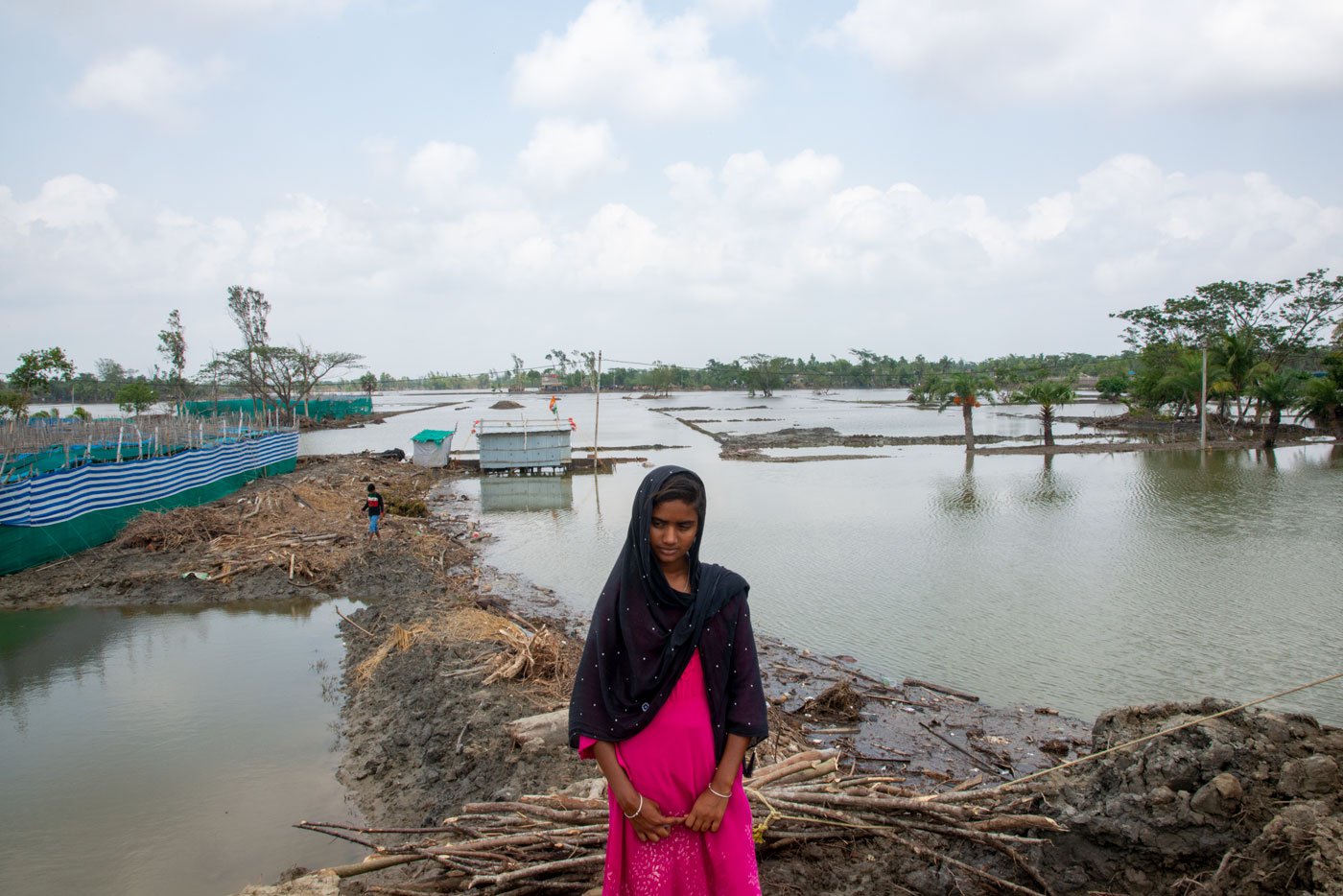 'We climbed on trees to save our lives'