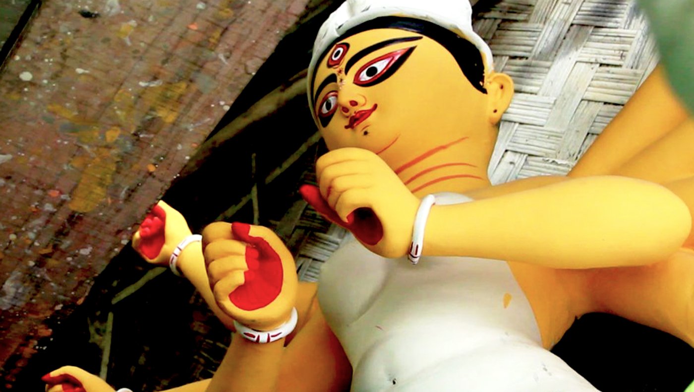 Half painted Idol of Durga