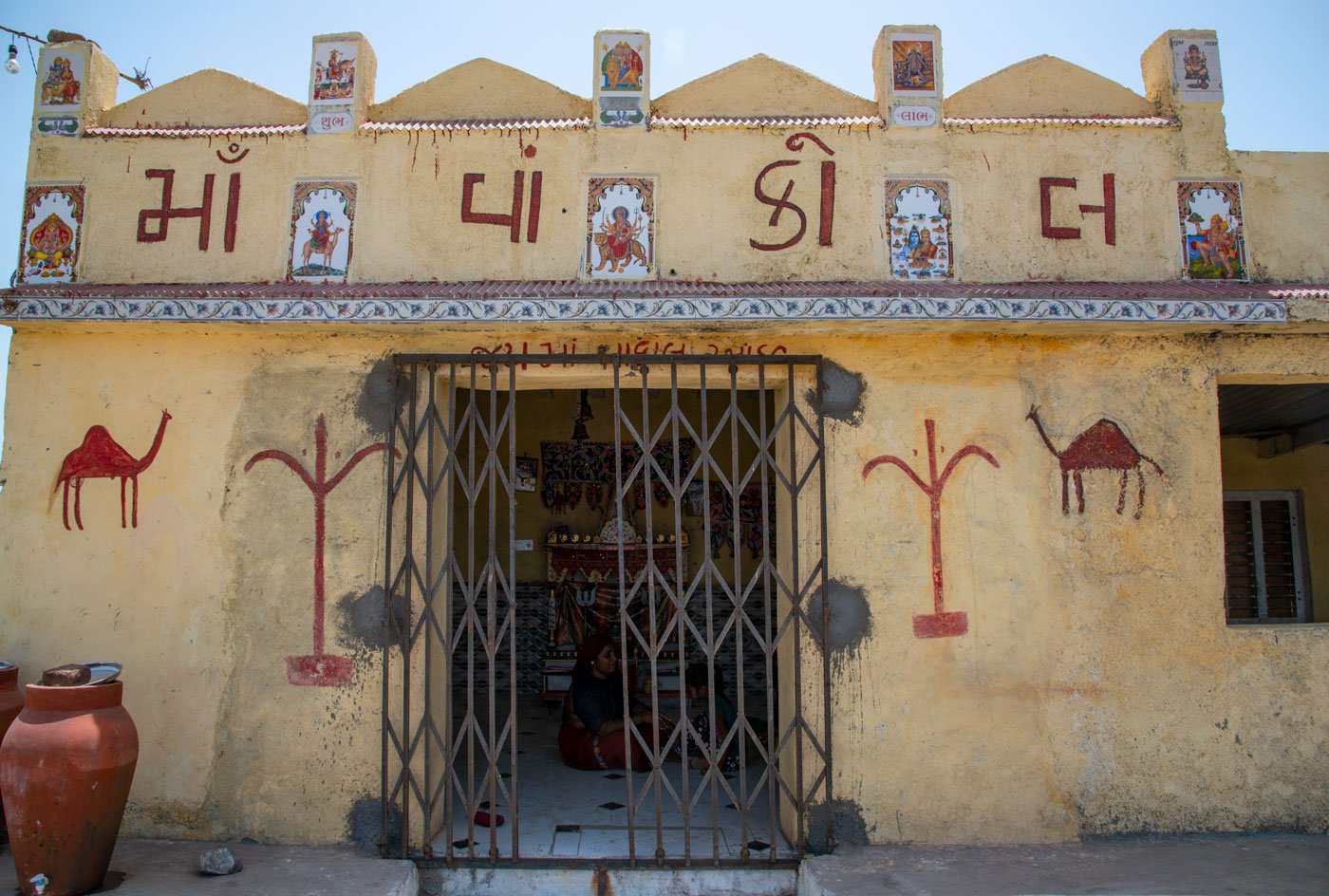 A temple in Beh village. The deity is worshipped by Bhopa Rabaris, who believe she looks after the camels and their herders