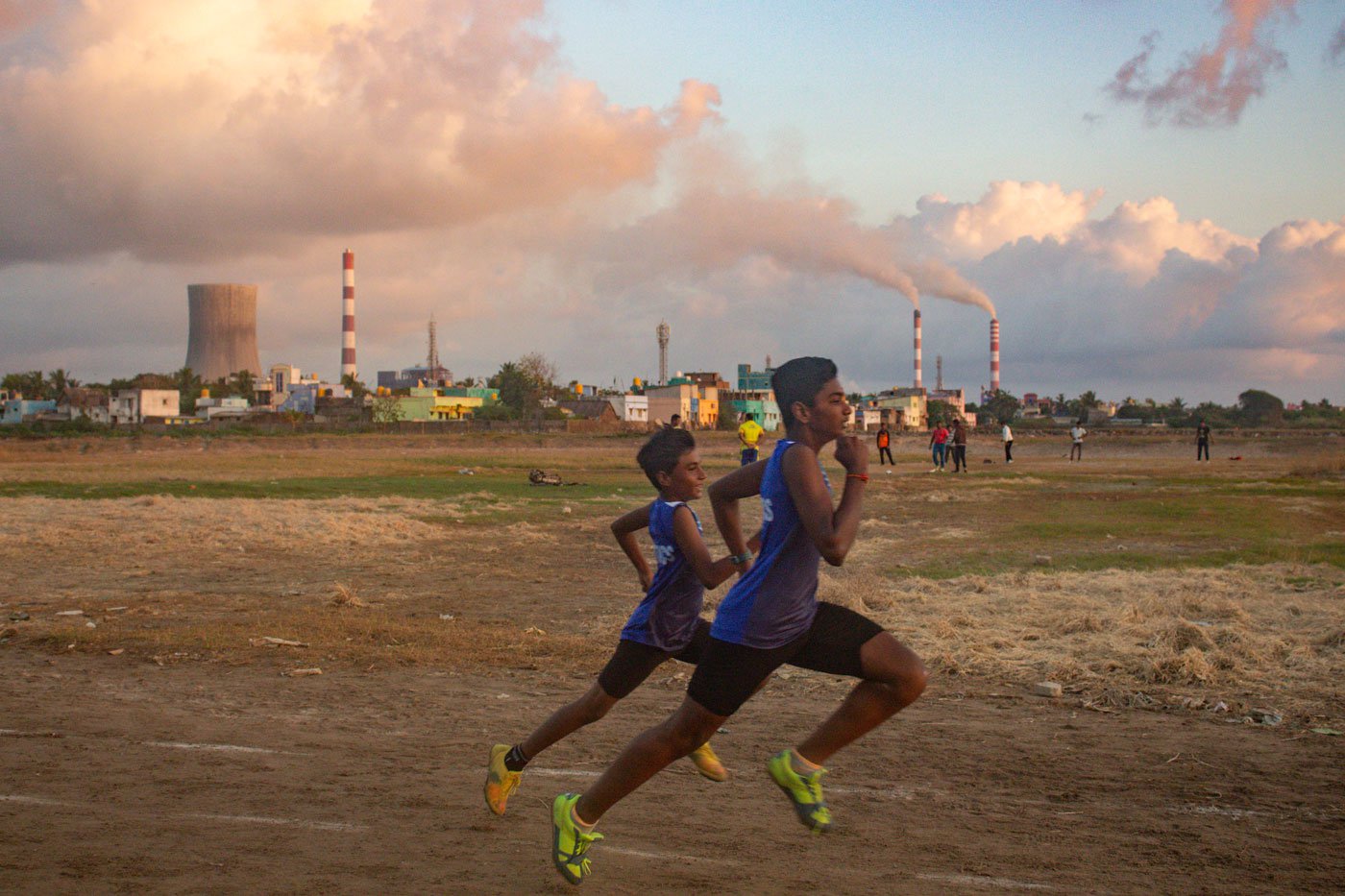 Young sportspersons from the community must train close to the industrial plants spewing toxic gases everyday.