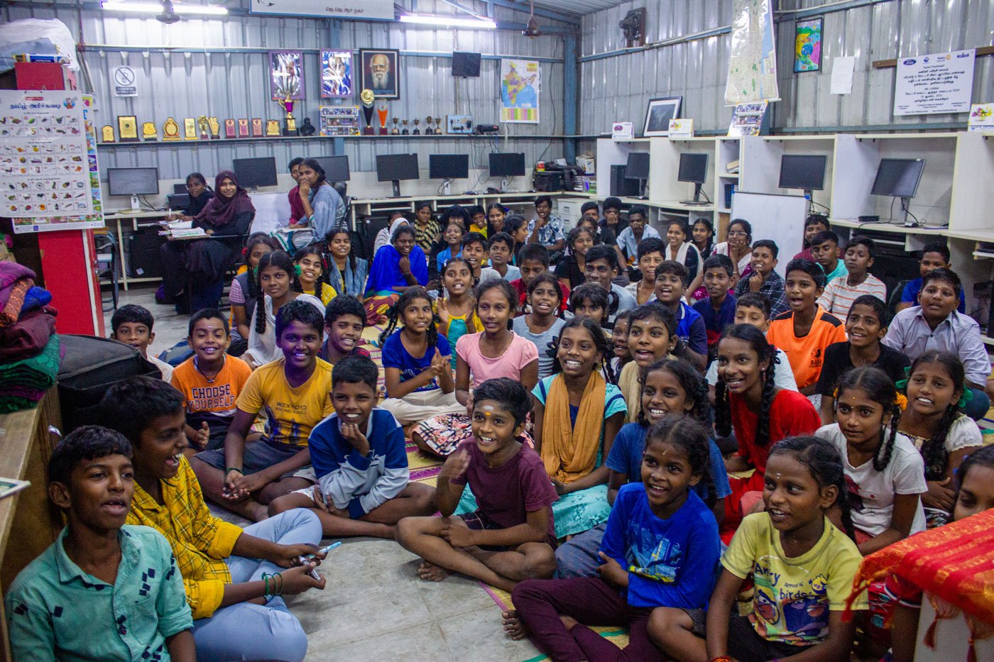 Students of Dr. Ambedkar Pagutharivu Padasalai in Chennai