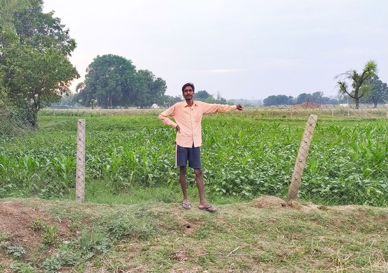 Ravendra (left), Jangaali (right) and other tenant farmers also work as a daily wage labourers between cropping cycles

