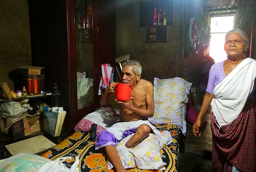 'I have woken up many times to find water flooding my home', says Sathi; she and her husband Mani live next to this canal where all the waste of the area is dumped