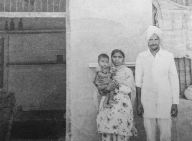 Bhagat Singh with his wife Gurdev Kaur and eldest son 
Jasveer Singh in 1965.