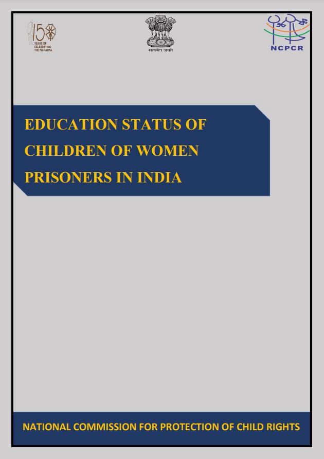 Education status of children of women prisoners in India