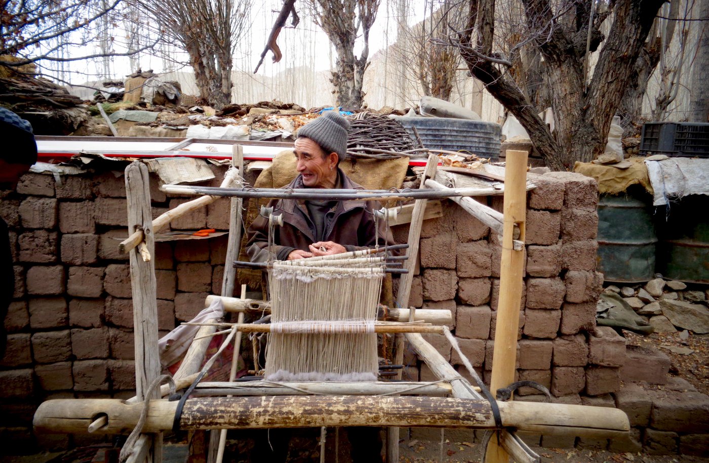 Tsering and his loom