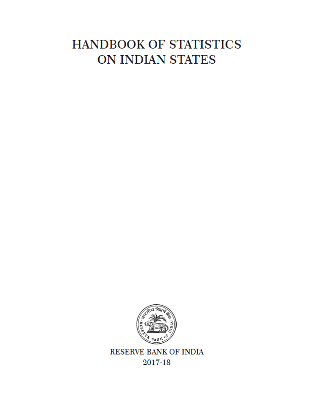 Handbook of Statistics of Indian States 2017-18