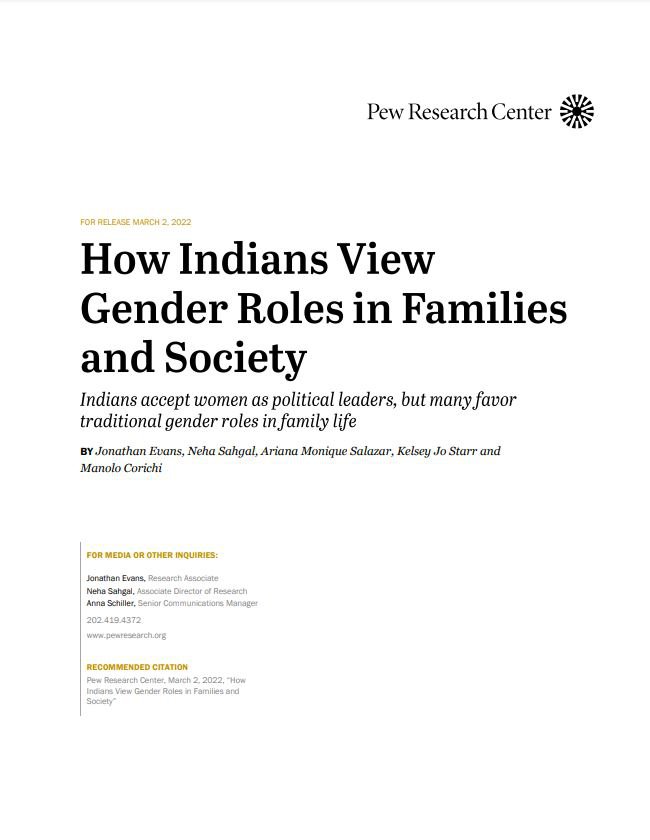 How Indians View Gender Roles in Families and Society