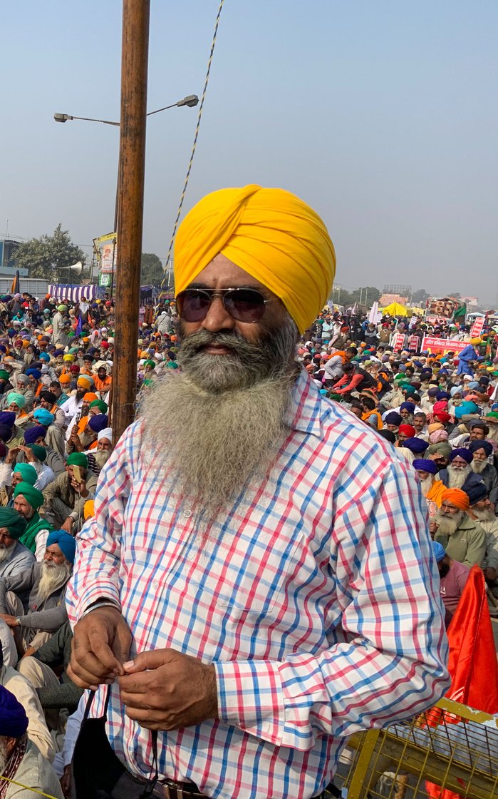 Gurjeet Singh Azad (photo from last year) said: 'The government wanted to tire us and thought that we would go. We did not'