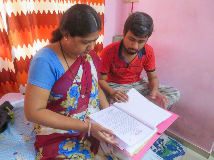 Sunita Taare (here with her son Nikesh) is still trying to get compensation for her husband Ashok's death due to a 'suspected' Covid-19 infection

