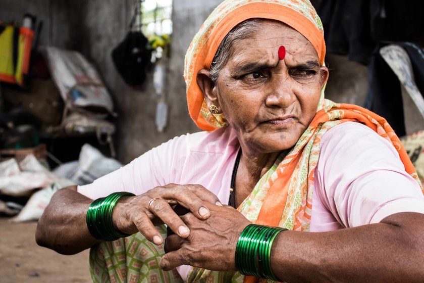 Narayan (left) has met hundreds of farmers at protests across India. "He always distributes food to the protestors," says Kusum Gaikwad (right)