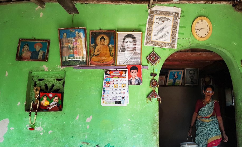 Wall full of posters and photographs