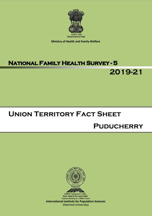 National Family Health Survey (NFHS-5) 2019-20 Union Territory Fact Sheet: Puducherry