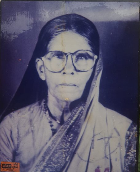 An old photo of Parvati Bhadarge. Rangu Potbhare (right) in Majalgaon's Bhim Nagar on Ambedkar Jayanti this year