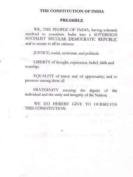 Preamble, The Constitution of India