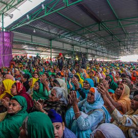 An ocean of farmers marked the milestone anniversary of their protest at Singhu, spoke of the repeal of the farms laws, recalled the tears and triumph of the year gone by, and of the struggle still to come