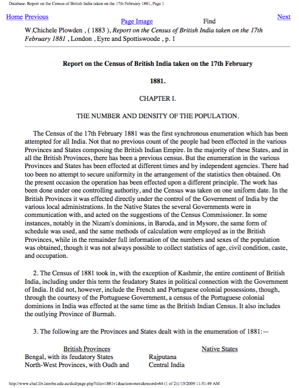 Report on the Census of British India taken on the 17th of February